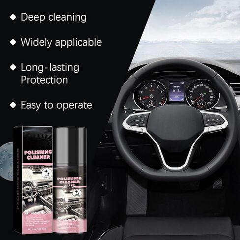 Polishing Cleaner,Car Interior Protectant Spray,100ml Car Interior Detailer Spray With Iron Cans,Easy to Use,Can be Used in Multiple Places(3Pcs) in Saudi Arabia