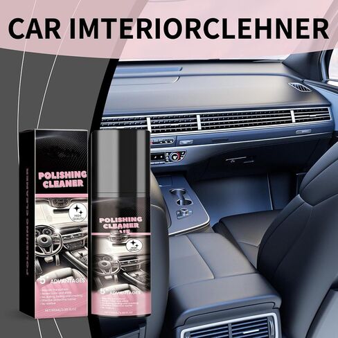 Polishing Cleaner,Car Interior Protectant Spray,100ml Car Interior Detailer Spray With Iron Cans,Easy to Use,Can be Used in Multiple Places(3Pcs) in Saudi Arabia