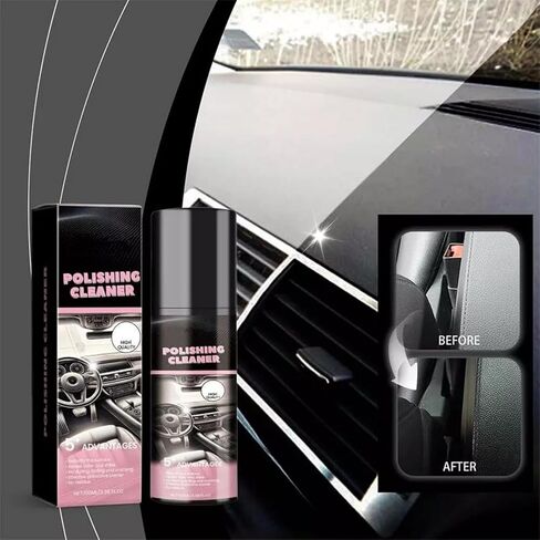Polishing Cleaner,Car Interior Protectant Spray,100ml Car Interior Detailer Spray With Iron Cans,Easy to Use,Can be Used in Multiple Places(3Pcs) in Saudi Arabia