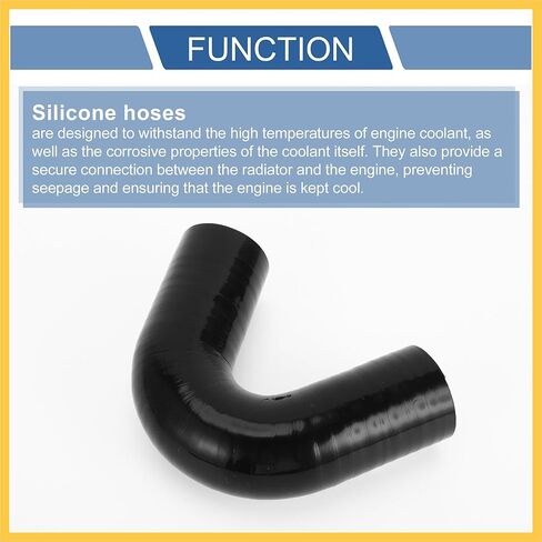 1 Pcs 35mm/1.38" ID 90mm/3.54" Length 135 Degrees Black Car Silicone Hose Coolant Hose Universal Auto Replacement Parts in Saudi Arabia