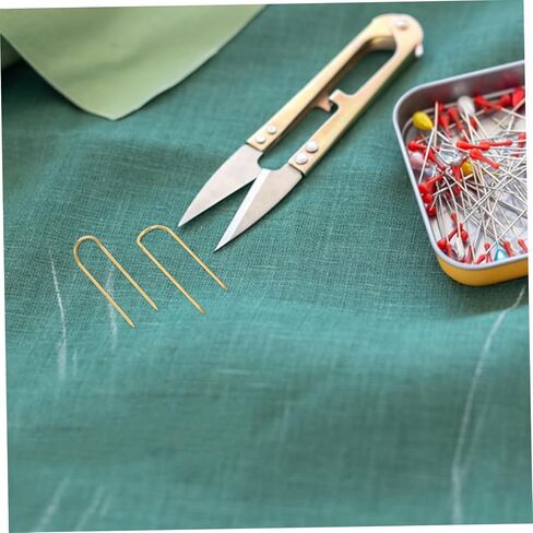 Veemoon 100pcs Golden Double Ended U Shaped Pins for Quilting Sewing and Crafting Precision Blocking Pins for Projects Jewelry Displays and DIY Creations in Saudi Arabia