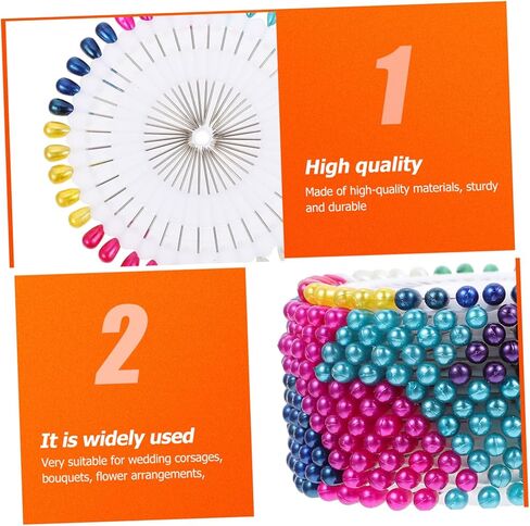 jojofuny 480Pcs Pearl Head Pin Premium Corsage Pins for Wedding Bouquets Floral Arrangements for Valentine Day DIY Projects and Crafts in Saudi Arabia