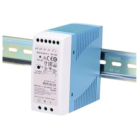 1pcs MDR-60 MDR-60-5V 10A MDR-60-12V 5A MDR-60-24V 2.5A MDR-60-48V 1.25A Rail Type 60W Switching Power Supply(MDR-60-24V 2.5A) in Saudi Arabia