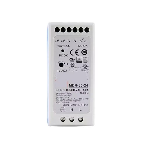 1pcs MDR-60 MDR-60-5V 10A MDR-60-12V 5A MDR-60-24V 2.5A MDR-60-48V 1.25A Rail Type 60W Switching Power Supply(MDR-60-24V 2.5A) in Saudi Arabia