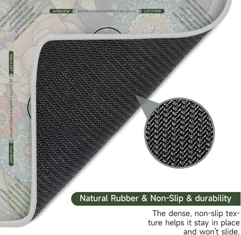 Deyimmei Neoprene Mahjong Mat for Table 31.5"x31.5" - Non-Slip, Noise Reduction Cover with Storage Pockets, American Rules & Crease-Free Rolled Shipping (Vibrant Blooms) in Saudi Arabia