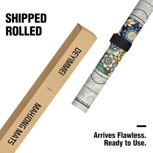 Deyimmei Neoprene Mahjong Mat for Table 31.5"x31.5" - Non-Slip, Noise Reduction Cover with Storage Pockets, American Rules & Crease-Free Rolled Shipping (Vibrant Blooms) in Saudi Arabia