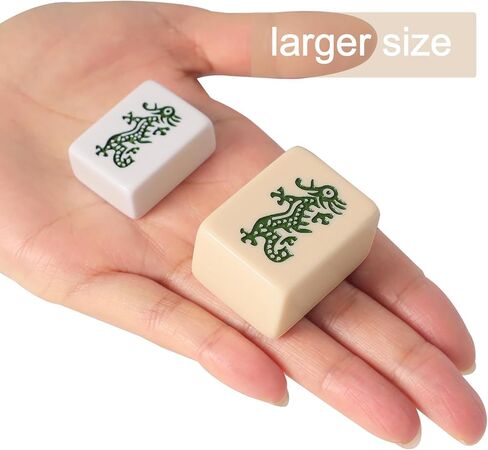 مجموعة ألعاب American Mahjong، مجموعة بلاط Mahjong مع 166 بلاطة كبيرة مرقمة (1.5 بوصة، أزرق)، مجموعة بلاط Mahjong مع حقيبة حمل زرقاء in Kuwait