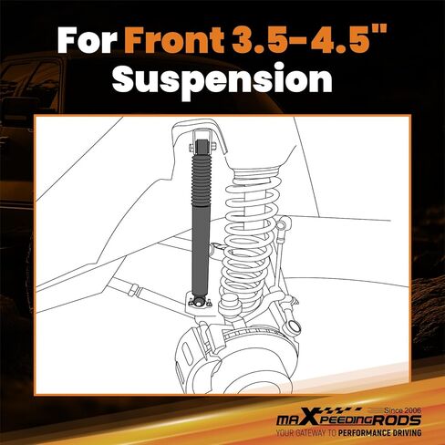ممتص الصدمات الأمامي maxpeedingrods 3.5-4.5 بوصة لسيارة جيب شيروكي XJ Wrangler TJ 1984-2006، إصدار G1 in Kuwait