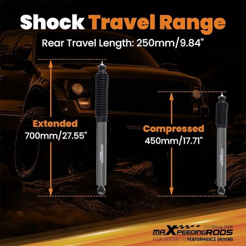 ممتص الصدمات الأمامي maxpeedingrods 3.5-4.5 بوصة لسيارة جيب شيروكي XJ Wrangler TJ 1984-2006، إصدار G1 in Kuwait