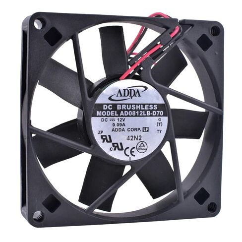 AD0812LB-D70 8 سنتيمتر 80 مللي متر مروحة 8015 80x80x15 مللي متر 12 فولت 0.09A مزدوجة كروي مروحة تبريد هادئة in Saudi Arabia