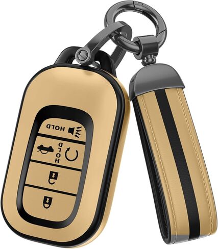 لملحقات غطاء HONDA Key Fob، مادة TPU غير اللامعة، مع سلسلة مفاتيح جلدية لطيفة، لـ 2022-2026 Civic Accord HR-V Pilot CR-V، Sport SI EX EX-L والمزيد. (رمادي مطفي، موديل-1) in Kuwait