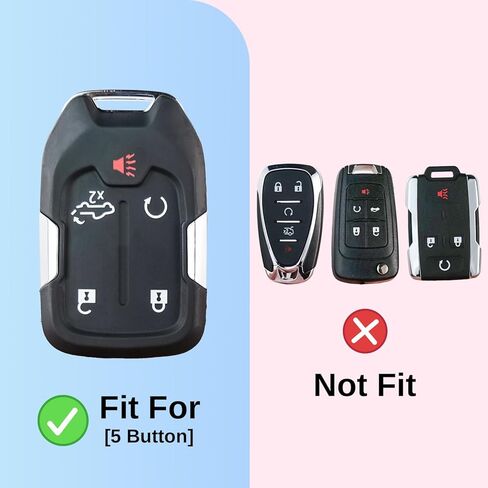 for GMC Key Fob Cover - TPU Key Shell Case Protector Compatible with Chevy Silverado and GMC Sierra 1500 2500HD 3500HD 5 Buttons Smart Remote Key, Blue in Saudi Arabia
