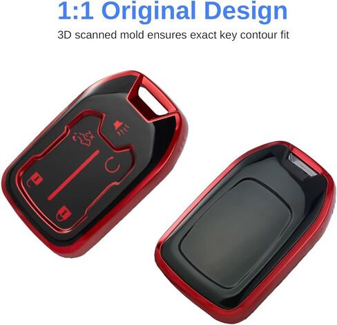 for GMC Key Fob Cover - TPU Key Shell Case Protector Compatible with Chevy Silverado and GMC Sierra 1500 2500HD 3500HD 5 Buttons Smart Remote Key, Blue in Saudi Arabia