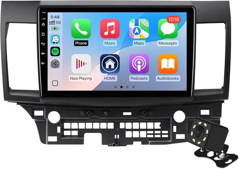 ستيريو سيارة 10.1 بوصة IPS تعمل باللمس Android 12 لسيارة Mitsubishi Lancer 2007-2013 مع CarPlay اللاسلكي وAndroid Auto 2+32GB راديو السيارة، يدعم GPS، WiFi، Bluetooth، FM، كاميرا احتياطية (مع Canbus) in Kuwait