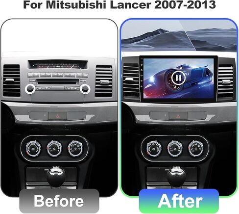 ستيريو سيارة 10.1 بوصة IPS تعمل باللمس Android 12 لسيارة Mitsubishi Lancer 2007-2013 مع CarPlay اللاسلكي وAndroid Auto 2+32GB راديو السيارة، يدعم GPS، WiFi، Bluetooth، FM، كاميرا احتياطية (مع Canbus) in Kuwait