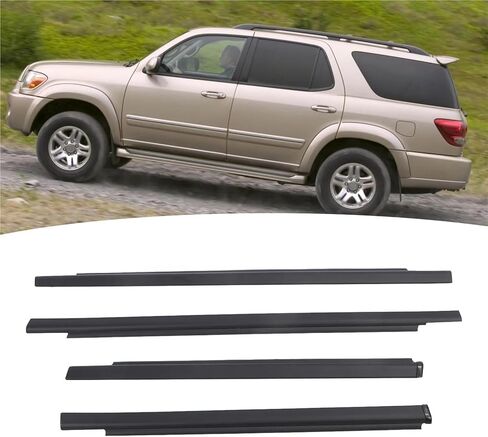 Car Door Window Weatherstrip Noise Reduction Waterproof Dustproof 75710 0C010 757200C010 in Saudi Arabia