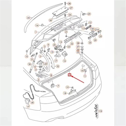 Car Rear Trunk Weatherstrip Frame Rubber Seal Sealing Strip 8K5827705C in Saudi Arabia
