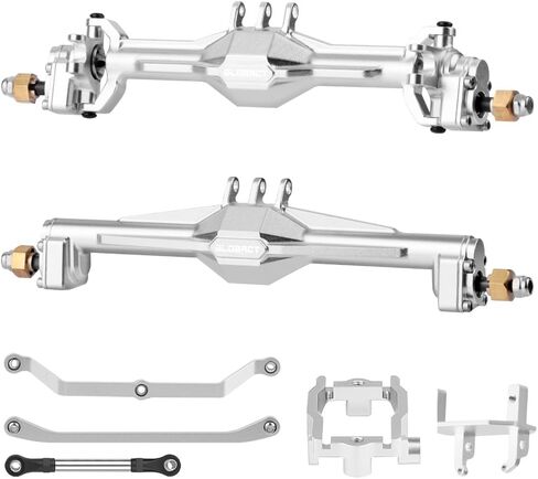 GLOBACT +10mm Diamond Portal Axles with Double Servo Mount & Links for TRX4M 1/18 RC Crawler Upgrade(Silver) in Saudi Arabia