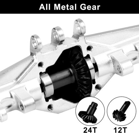 GLOBACT +10mm Diamond Portal Axles with Double Servo Mount & Links for TRX4M 1/18 RC Crawler Upgrade(Silver) in Saudi Arabia