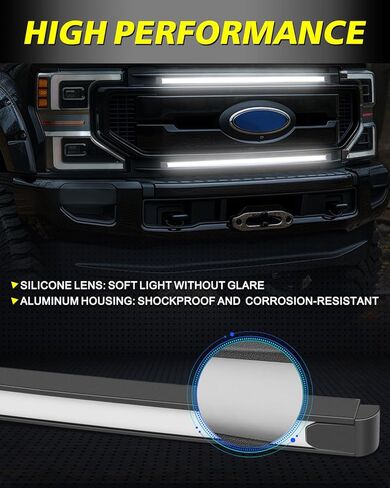 Dual 36.6" DRL LED Grille Lights Kit for 2017-2022 Ford F-250 Super Duty Front Grill Accent Light Bar Position Marker Grill Lights for Ford F250 Platinum XL XLT Lariat Limited King Ranch in Saudi Arabia