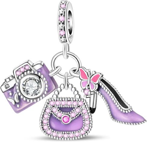Nbsameng S925 Sterling Silver Charms Compatible for Pandora Bracelets and Necklaces, DIY Holiday Gifts for Women Girls, China Doll in Kuwait