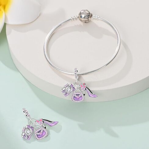 Nbsameng S925 Sterling Silver Charms Compatible for Pandora Bracelets and Necklaces, DIY Holiday Gifts for Women Girls, China Doll in Kuwait