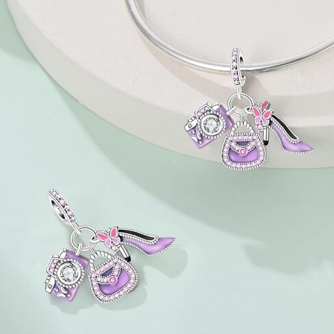 Nbsameng S925 Sterling Silver Charms Compatible for Pandora Bracelets and Necklaces, DIY Holiday Gifts for Women Girls, China Doll in Kuwait