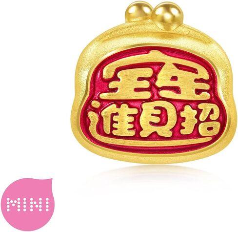 CHOW SANG SANG 999 24K Solid Gold Mini Charm Wealthy Pocket Charme Blessing Bracelet for Women 92978C (19) in Saudi Arabia