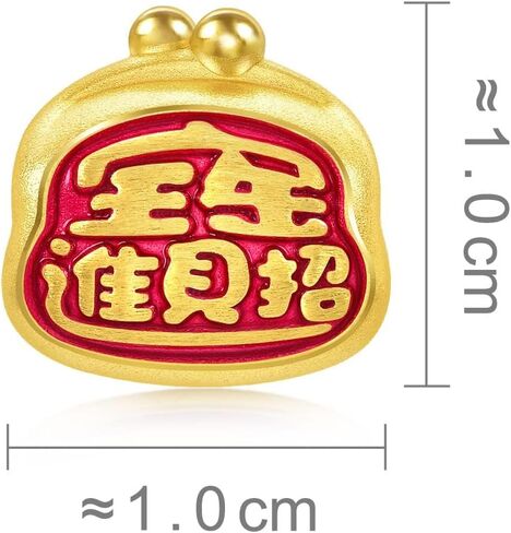 CHOW SANG SANG 999 24K Solid Gold Mini Charm Wealthy Pocket Charme Blessing Bracelet for Women 92978C (19) in Saudi Arabia