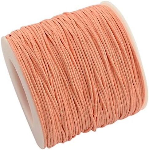 100 Yards 1mm Waxed Cotton Cords Threads Jewelry Beading Crafting Sewing String Chinese Knotting Bracelet Cord for DIY Braided Beading Necklace Making (Pale Green) in Saudi Arabia