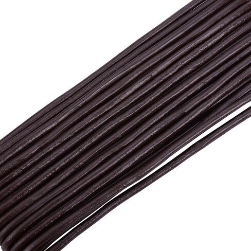 32.8 ft (10m) Black 3mm Leather Cord Jewelry Thread Bracelet Necklace Handmade Crafts Making Cord DIY Jewelry Making Accessories Bag Clothes Leather Braid Decorations Supplies Coconut Brown in Saudi Arabia