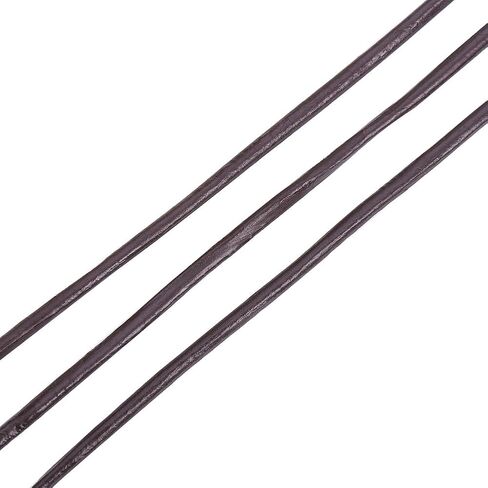 32.8 ft (10m) Black 3mm Leather Cord Jewelry Thread Bracelet Necklace Handmade Crafts Making Cord DIY Jewelry Making Accessories Bag Clothes Leather Braid Decorations Supplies Coconut Brown in Saudi Arabia