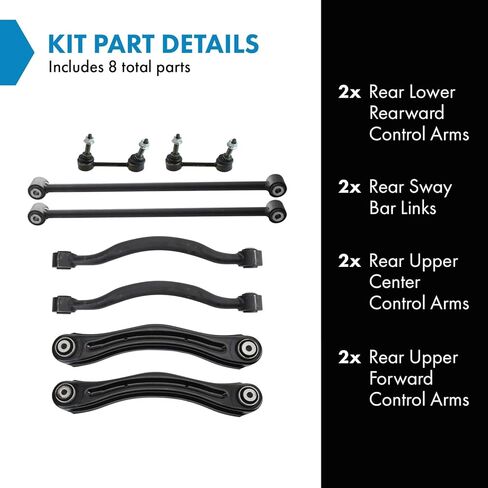 TRQ طقم التعليق الخلفي ذراع التحكم Sway Bar Stabilizer Link متوافق مع 2011-2022 دودج دورانجو 2011-2019 جيب جراند شيروكي in Saudi Arabia