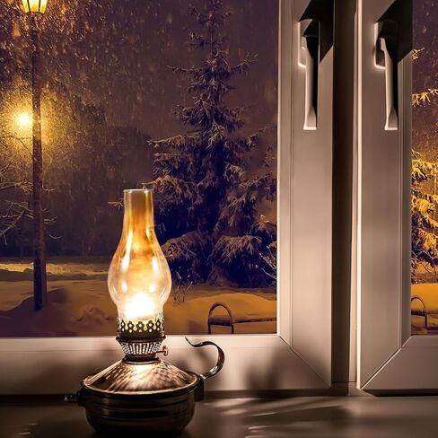 Oil Lamp Chimney, Kerosene Lampshade, 2 Inch Base for Oil Lamp Chimney, 1/2 Inch Clear Glass Crimped Top Chimney for Oil and Kerosene Style Lamps Vintage Lamp Shades Oil Lamp Chimney Glass Oil Crown in Saudi Arabia
