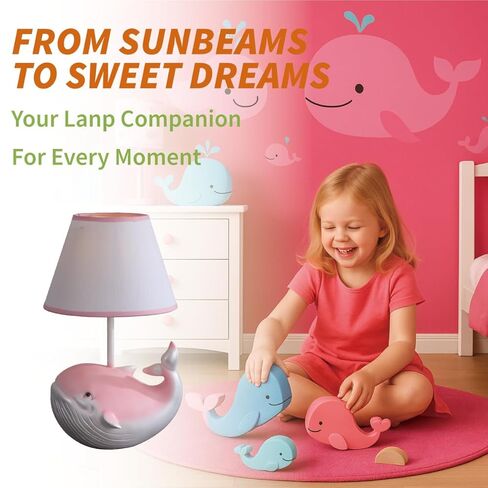 SUREYOND Unicorn Lamp for Girls,Unicorn Table Lamp,Kids Lamps for Bedrooms Girls with E26 Blub & Shade,Unicorns Gifts for Girls,Apply to Unicorn Room Decor for Girls Bedroom in Kuwait