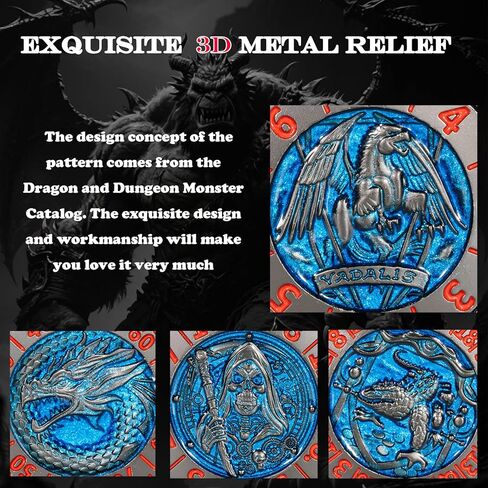 قرص نرد معدني، نرد ميكانيكي ثلاثي الأبعاد محمول 7 في 1، نرد الكل في واحد لمجموعة DND DM & Player RPG MTG in Kuwait