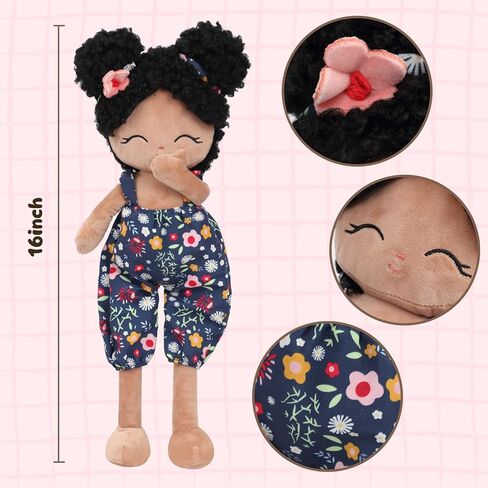 Soft Baby Doll Toys (16'') Baby Rag Doll for Girls Birthday Gift Christmas Plush Toys Gift for Toddler Kids (Pink) in Saudi Arabia