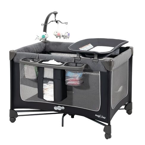 Portable Crib for Baby, Portable Baby Playpen with Detachable Bassinet and Changing Table in Kuwait