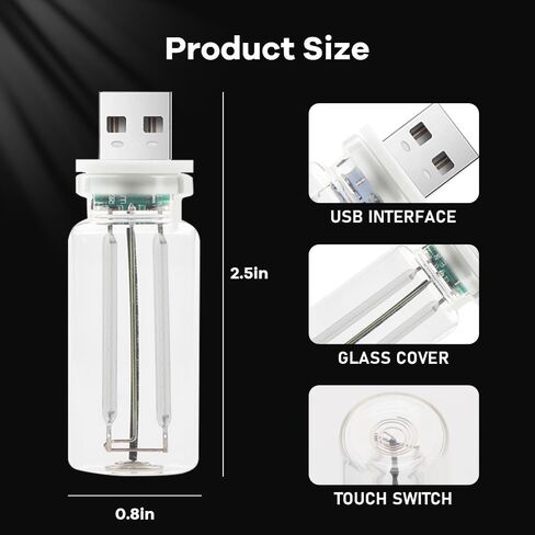 14 في 1 ضوء ليلي للسيارة USB، 7 ألوان تعمل باللمس، إضاءة LED محيطة USB، مصابيح ليلية داخلية للسيارات، لمبة LED صغيرة للسيارة، والتخييم، وتزيين العطلات، وغرفة النوم، والحفلات (قطعتان) in Kuwait