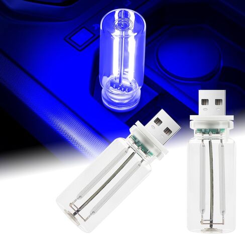 14 في 1 ضوء ليلي للسيارة USB، 7 ألوان تعمل باللمس، إضاءة LED محيطة USB، مصابيح ليلية داخلية للسيارات، لمبة LED صغيرة للسيارة، والتخييم، وتزيين العطلات، وغرفة النوم، والحفلات (قطعتان) in Kuwait