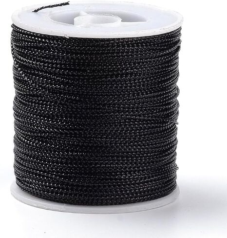 109 Yards Metallic Cord Non Stretch Tinsel String 1mm Shiny Braided Thread for Jewelry Box Present Wrap Ribbon Jewelry Craft Making, Goldenrod in Saudi Arabia