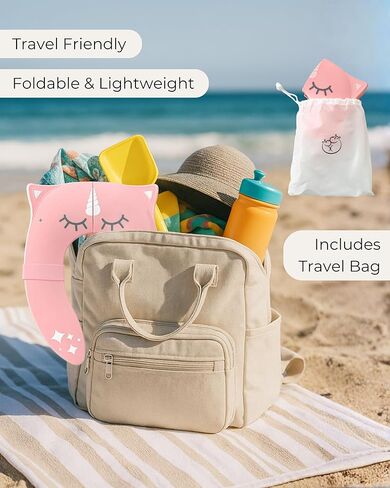 Hippypotamus Travel Potty Seat for Toddler - Pink Unicorn - Folding Potty Training Seat - Portable Toilet Seat Cover for Baby & Kids in Kuwait