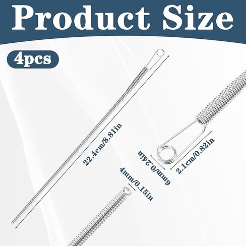 4 PCS Spring Drawstring Threader, Flexible and Elastic Drawstring Threader Tool DIY Rope Sewing Tool Clip Hoodie String Replacement Drawst Puller for Sweatpants Shorts Jackets Coat in Saudi Arabia