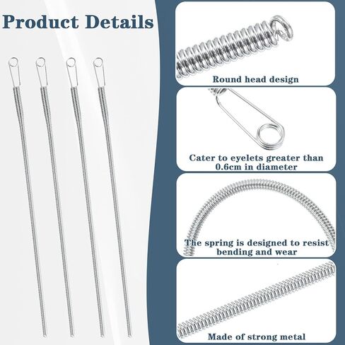 4 PCS Spring Drawstring Threader, Flexible and Elastic Drawstring Threader Tool DIY Rope Sewing Tool Clip Hoodie String Replacement Drawst Puller for Sweatpants Shorts Jackets Coat in Saudi Arabia
