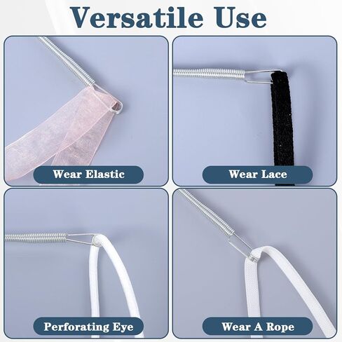 4 PCS Spring Drawstring Threader, Flexible and Elastic Drawstring Threader Tool DIY Rope Sewing Tool Clip Hoodie String Replacement Drawst Puller for Sweatpants Shorts Jackets Coat in Saudi Arabia