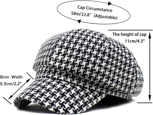Nanwansu Women's Newsboy Cap Retro Plaid Octagonal Hat Outdoor Sun Hats Casual Cap Painter Hat for Women Paperboy Beret Caps in Kuwait