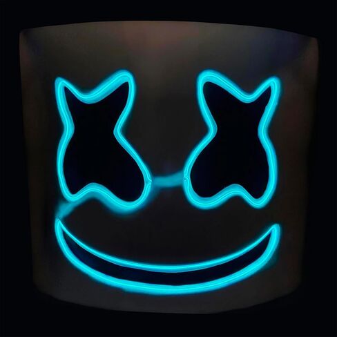 InSpirit Designs Kids EL Wire Light-Up Marshmello Half Mask in Saudi Arabia