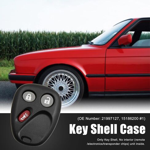 uxcell New 3 Buttons Key Shell Only Case Keyless Entry Fob Remote Control Case Replacement 21997127 for Cadillac for Chevrolet for GMC for Hummer in Saudi Arabia