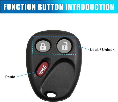 uxcell New 3 Buttons Key Shell Only Case Keyless Entry Fob Remote Control Case Replacement 21997127 for Cadillac for Chevrolet for GMC for Hummer in Saudi Arabia