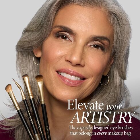 لورا جيلر نيويورك فرشاة كابوكي سوداء قابلة للسحب لمكياج الوجه السائل والكريمي والبودرة مع مقبض من الالومنيوم in Kuwait